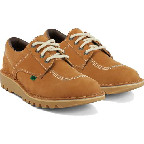 Kickers Kick Lo M Core Mens Light Brown Leather Lace Up Shoes Size UK 8-12 - Picture 8 of 18