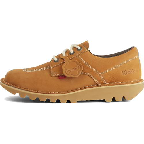 Kickers Kick Lo M Core Mens Light Brown Leather Lace Up Shoes Size UK 8-12 - Picture 7 of 18