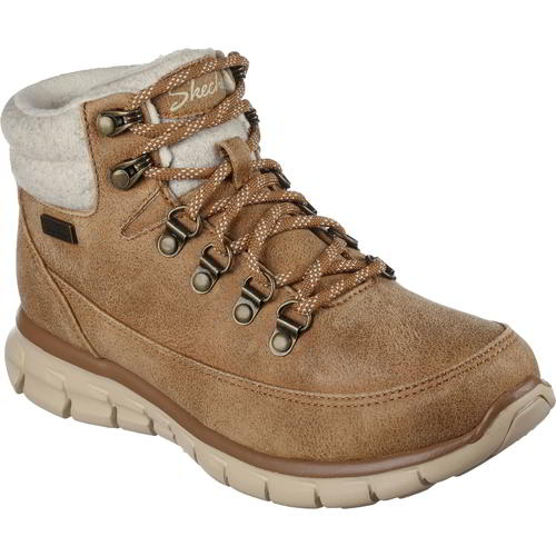 Skechers Synergy Cool Seeker Ladies Womens Warm Vegan Friendly Ankle Boots  Brown