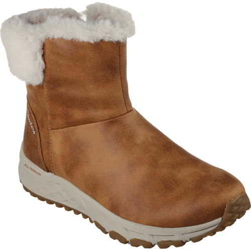 Skechers Escape Plan Cozy Collab Womens Ladies Zip Up Ankle Boots