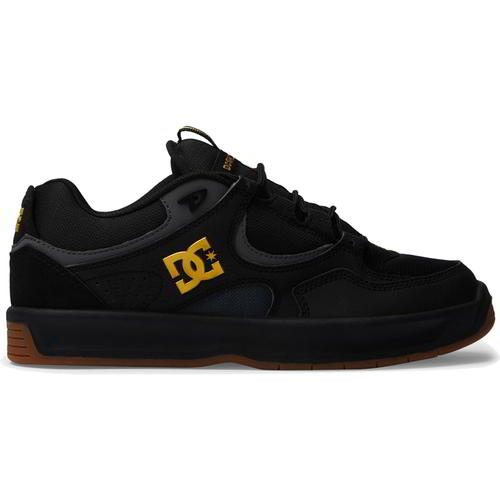 DC Kalynx Mens Black Gold Chunky Leather Skate Shoes Trainers Size 7-15