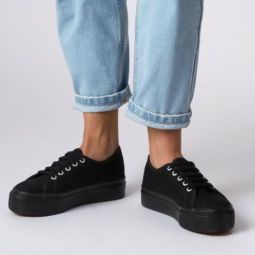 ladies black superga