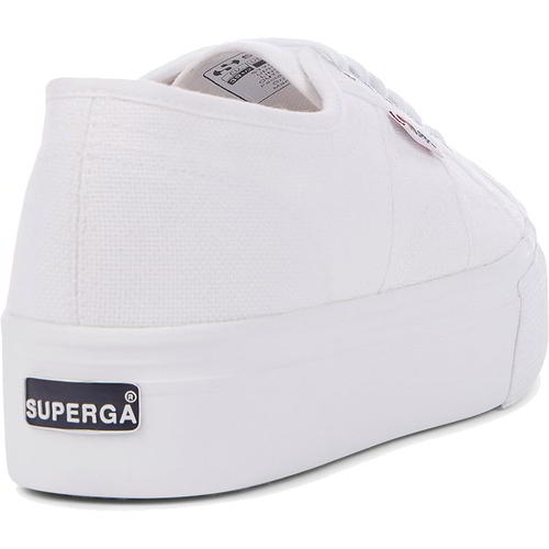 superga 2790 linea flatform chunky trainers in white