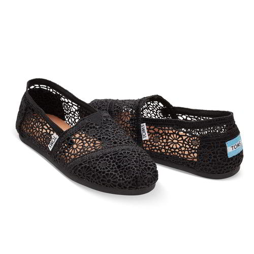 toms black lace women's classics