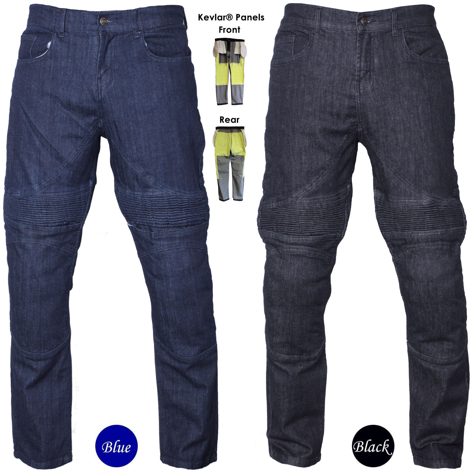 Men's Motorbike Motorcycle Trousers Stretch Denim Pants Jeans