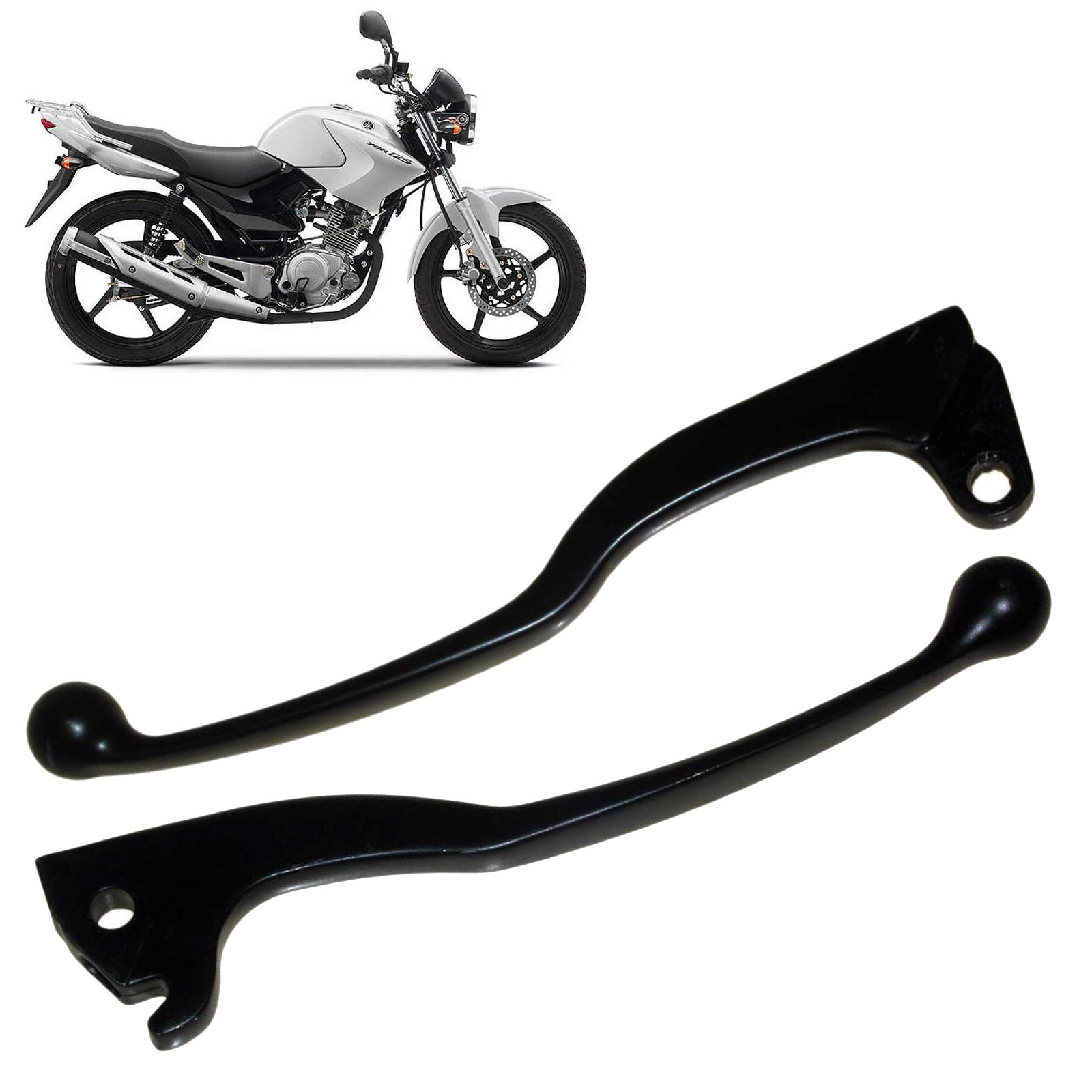 Yamaha YBR 125 20052015 (5LV) Lever Blades Black Clutch & Brake Pair