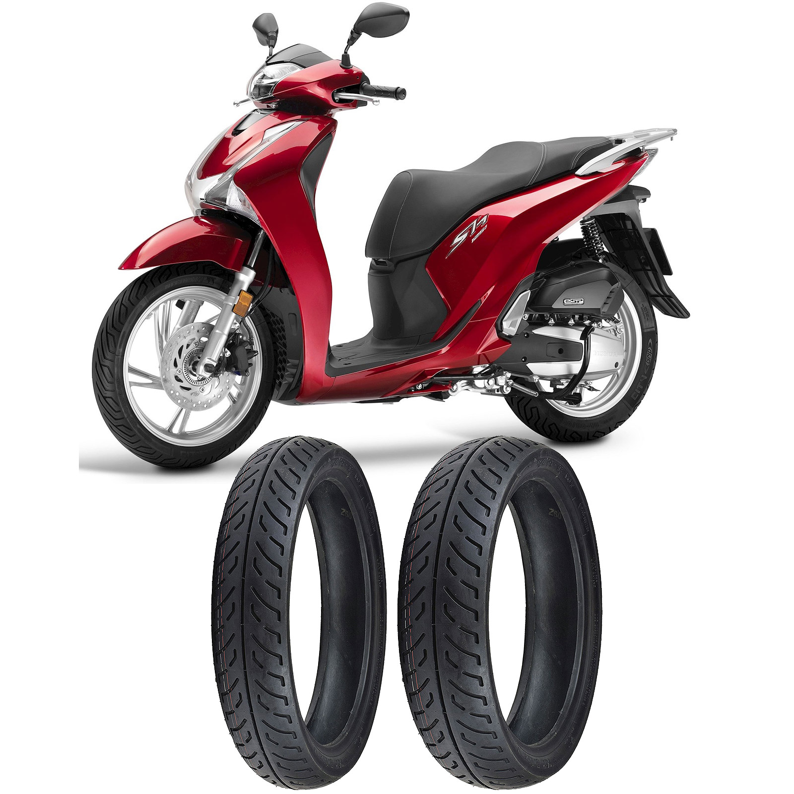 Details about Malaguti Nuovo Centro 125/160 i.e. 2007 100/80-16 & 120/80-16  Scooter Tyre Pair