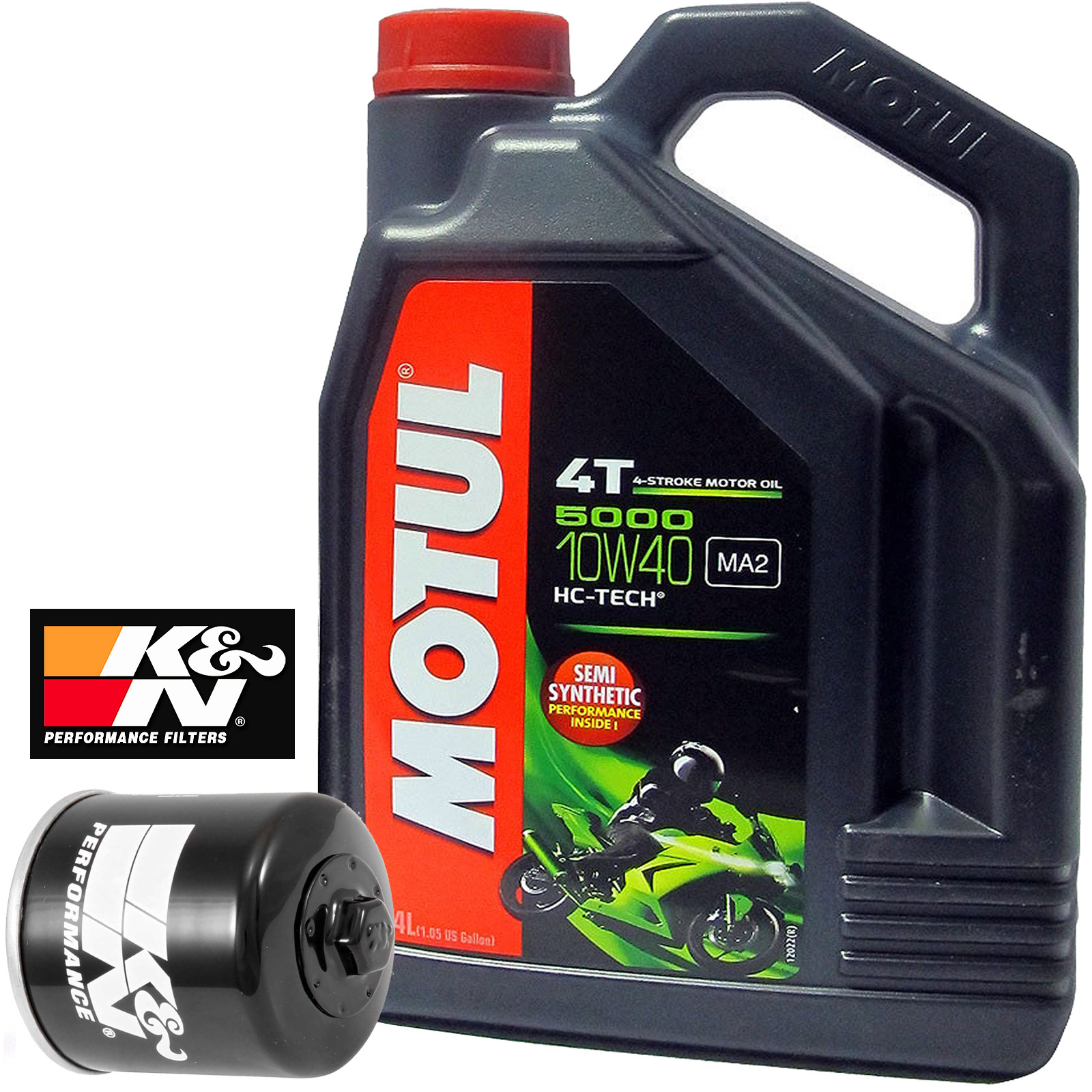 Yamaha MT07 700 MT07 Moto Cage 2016 Motul 5000 and K&N Oil Filter Kit