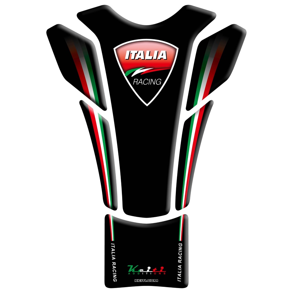 Keiti Slimline Motorcycle Superbike Tank Pad Protector Italian & Black