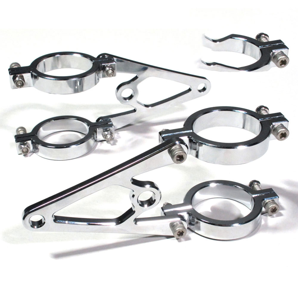 Projector Headlight Brackets Polished Alloy Streetfighter Custom 37mm