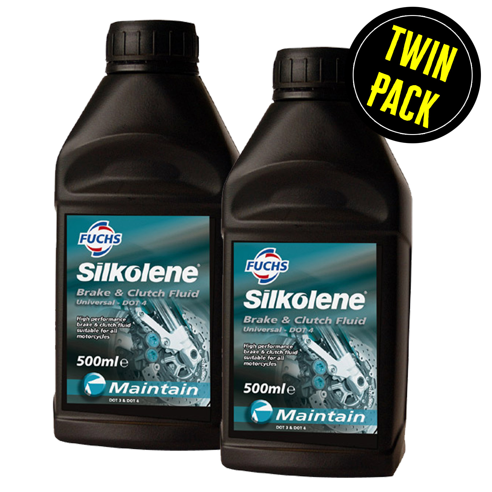 Fuchs Silkolene DOT4 Motorcycle Brake Fluid 2 x 500ml Pack eBay