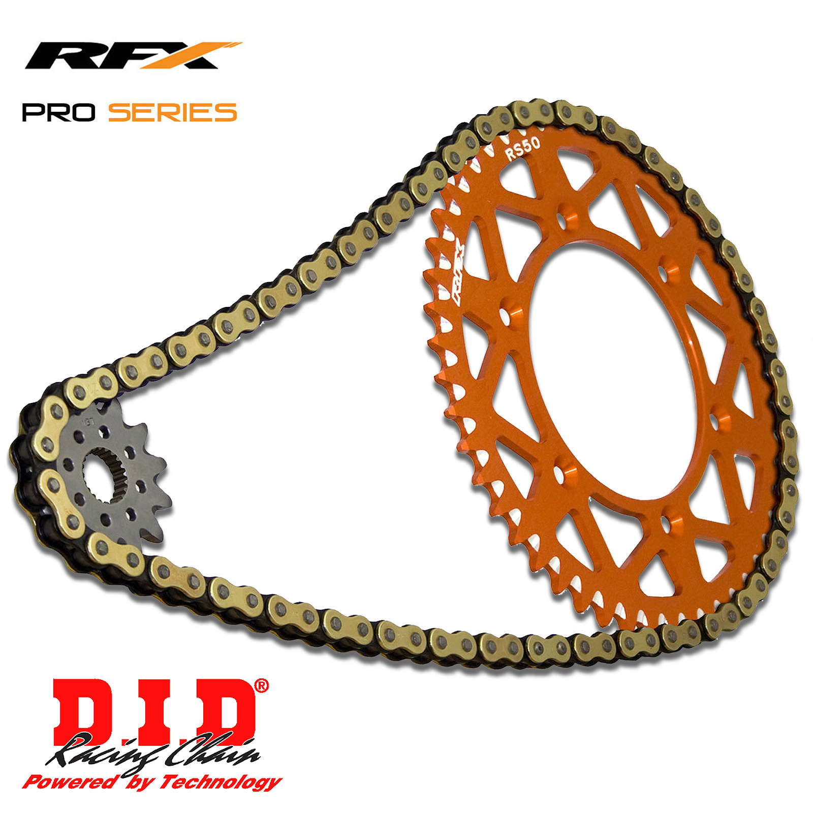 KTM 125 SX 2017 RFX Pro Series Sprockets 13T/50T and DID ERT3 Gold