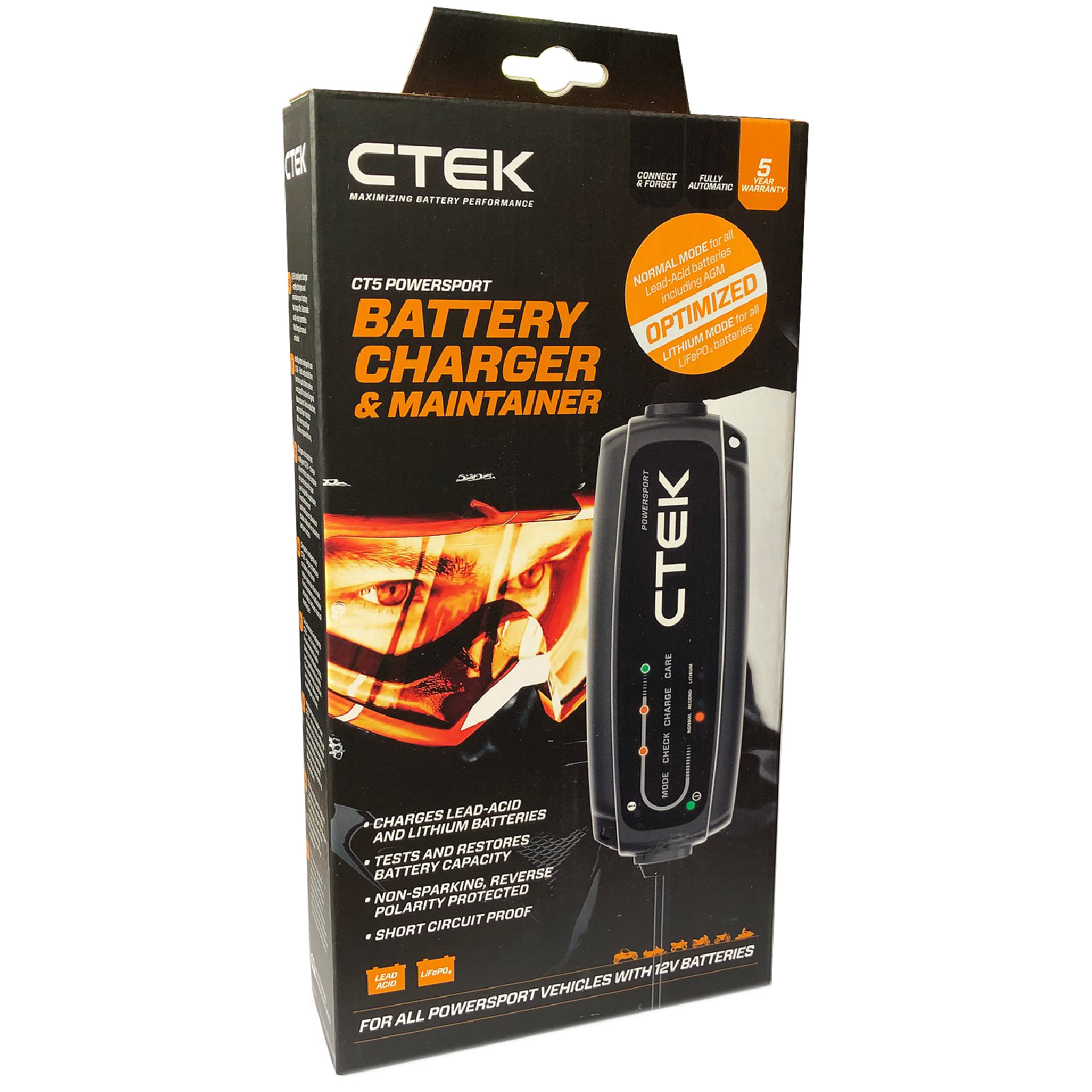 CTEK CT5 Powersport Smart battery Charger /& Maintainer 12v