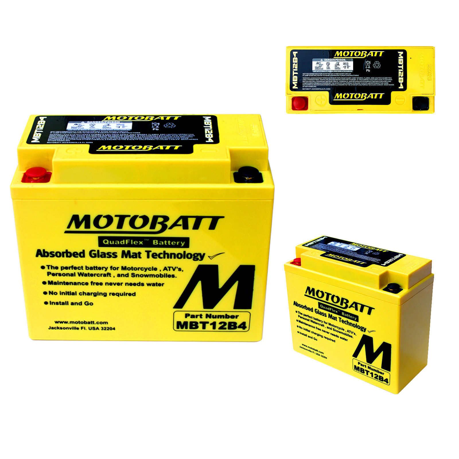 Ducati 800 Scrambler Flat Track Pro 2017 MBT12B4 MotoBatt Premium