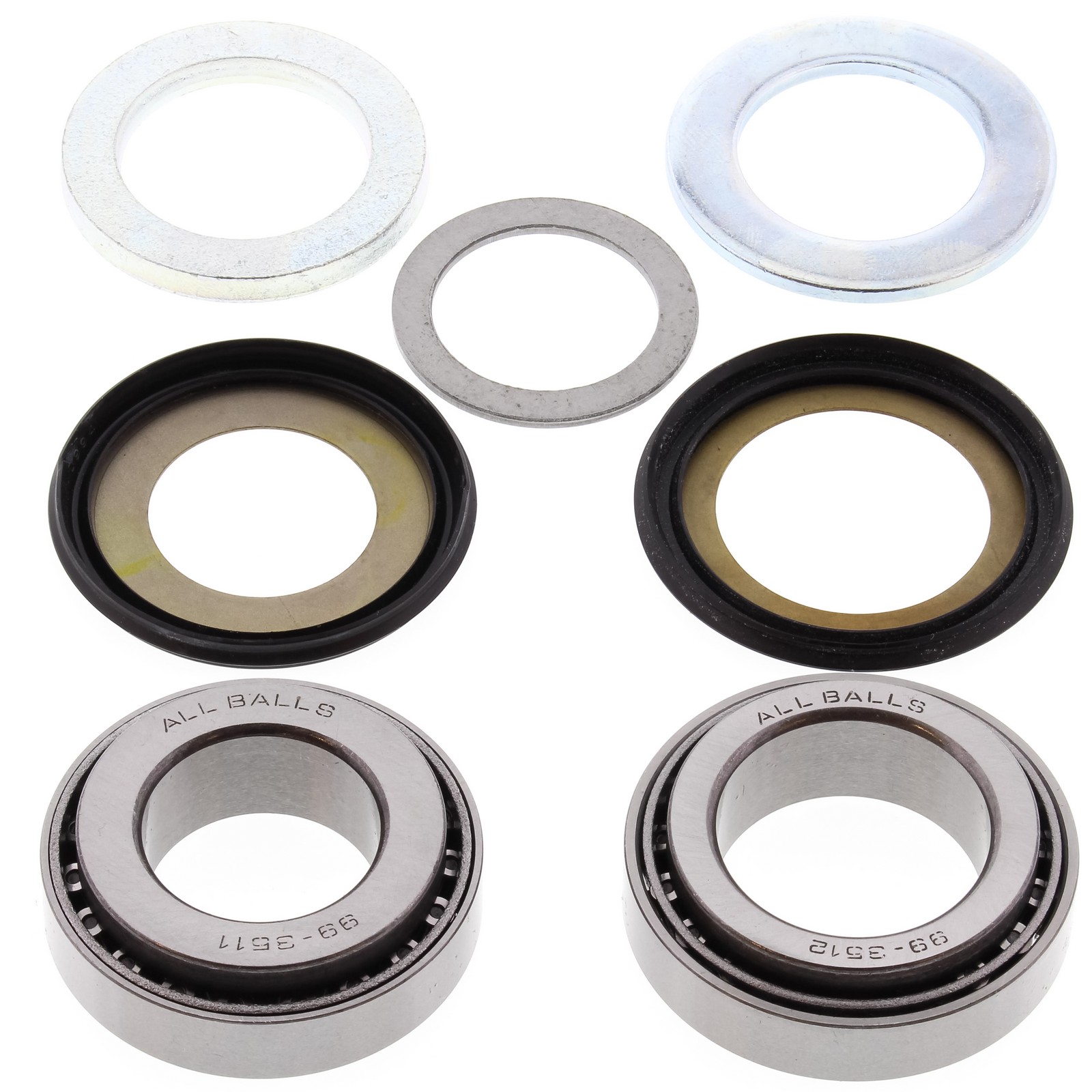 All Balls Motorcycle Tapered Steering Head Bearing Kit / Set 221011 eBay