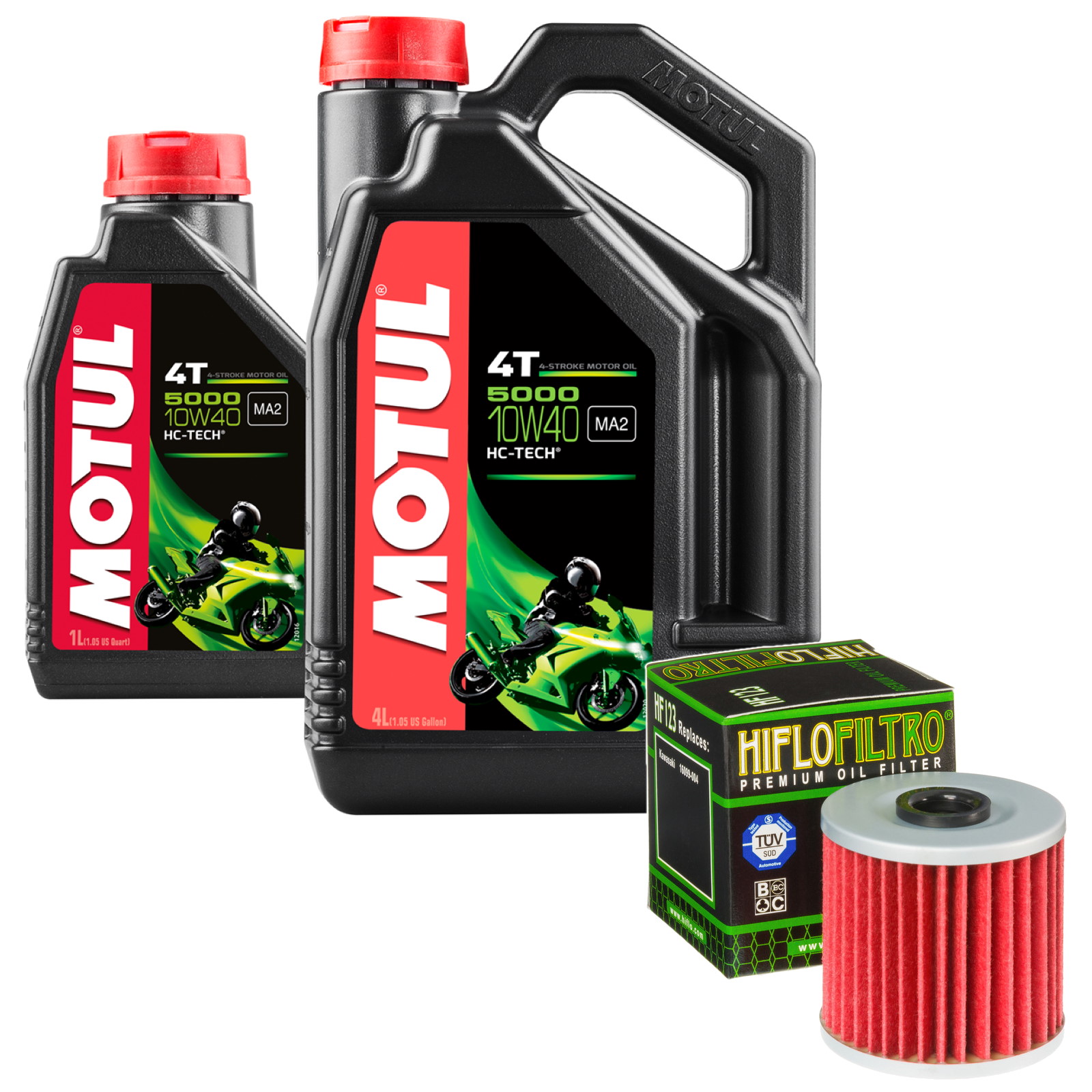 Kawasaki KLR 650 KLR650A 1994 Motul 5000 10w40 4T 5 Litre Oil & Filter