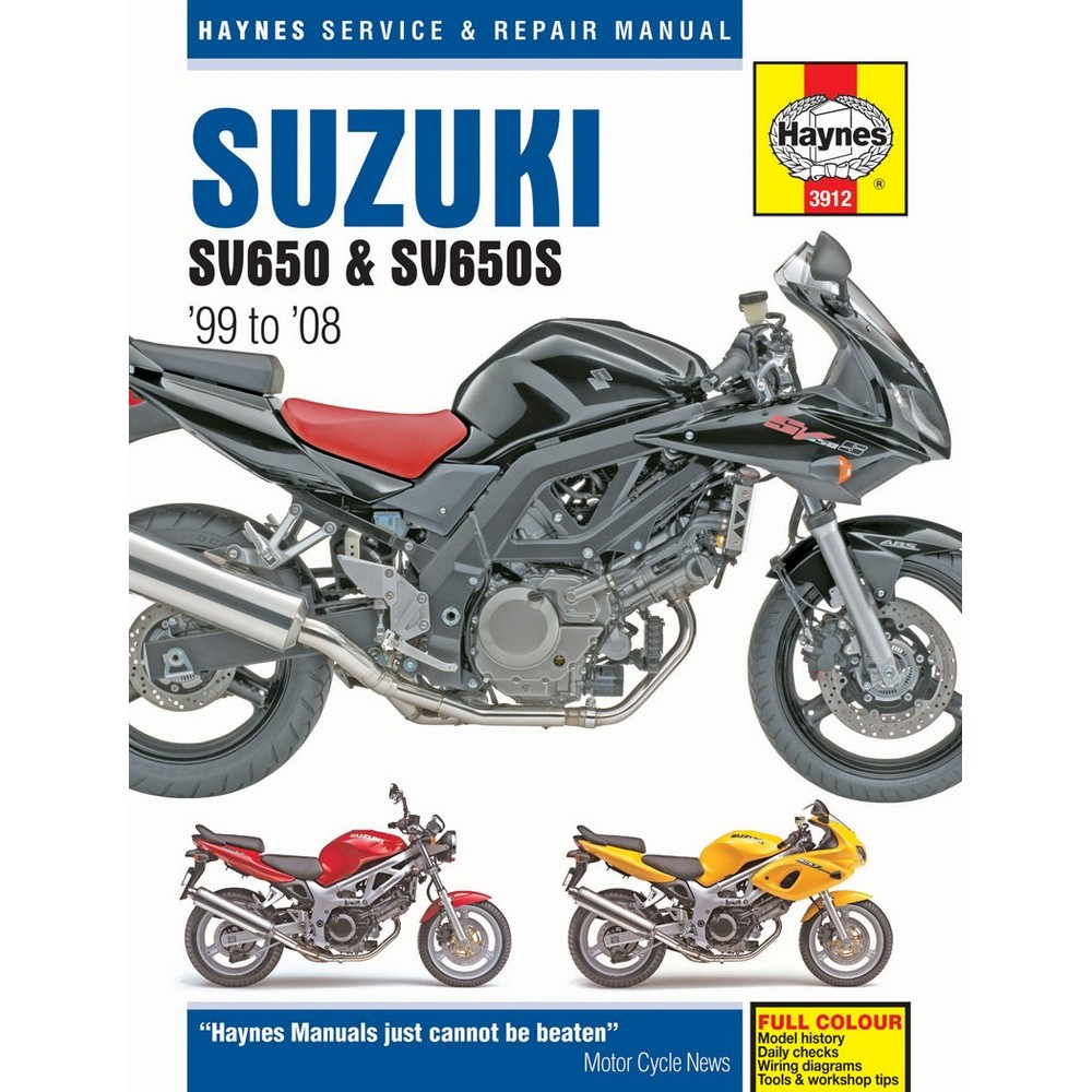 Suzuki SV650 SV650S 1999-2008 Haynes Workshop Service Manual