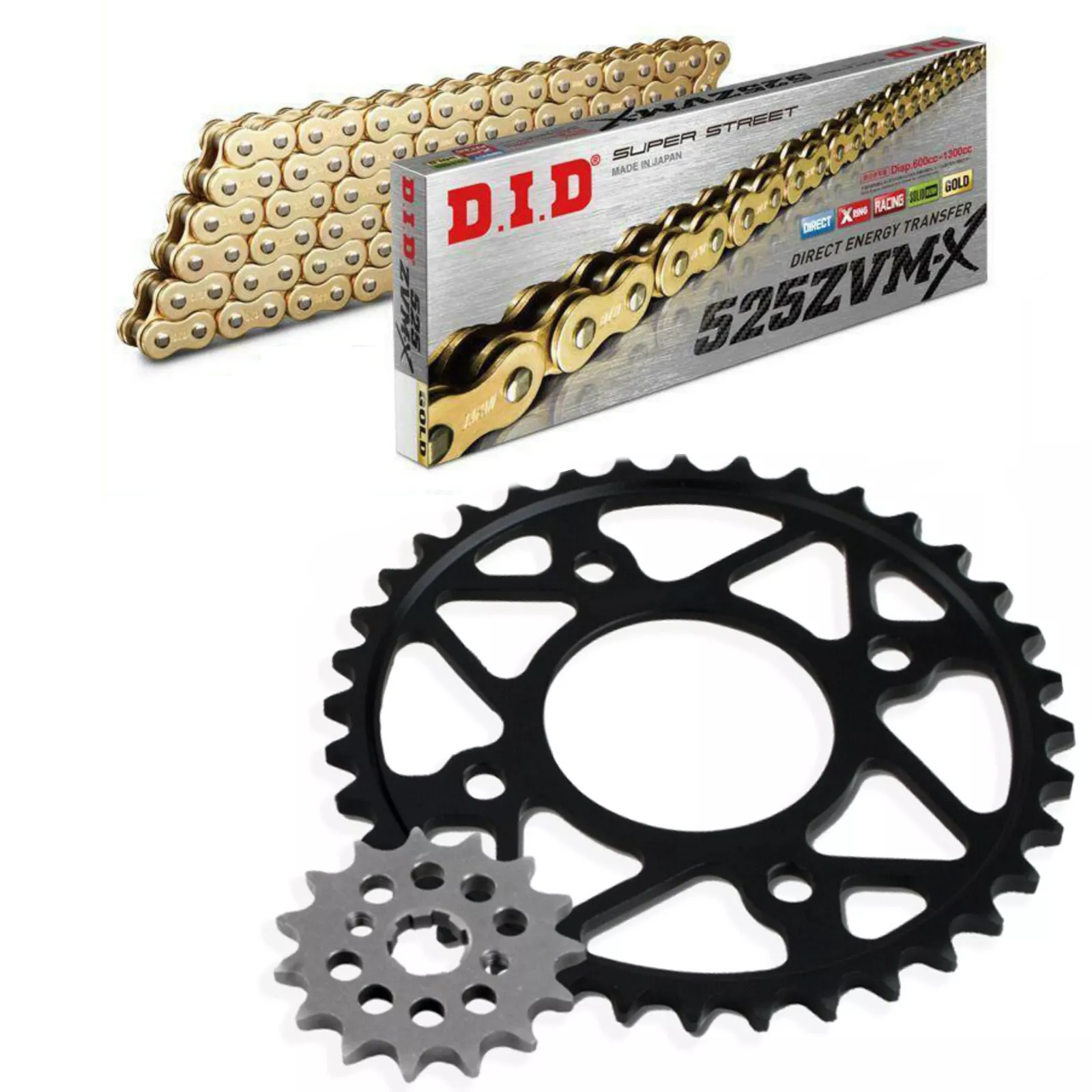 STRADA GOLD SG-C610M＋RX Triumph 765 Street Triple S 2022 ZVMX SHD X-Ring Gold DID Chain
