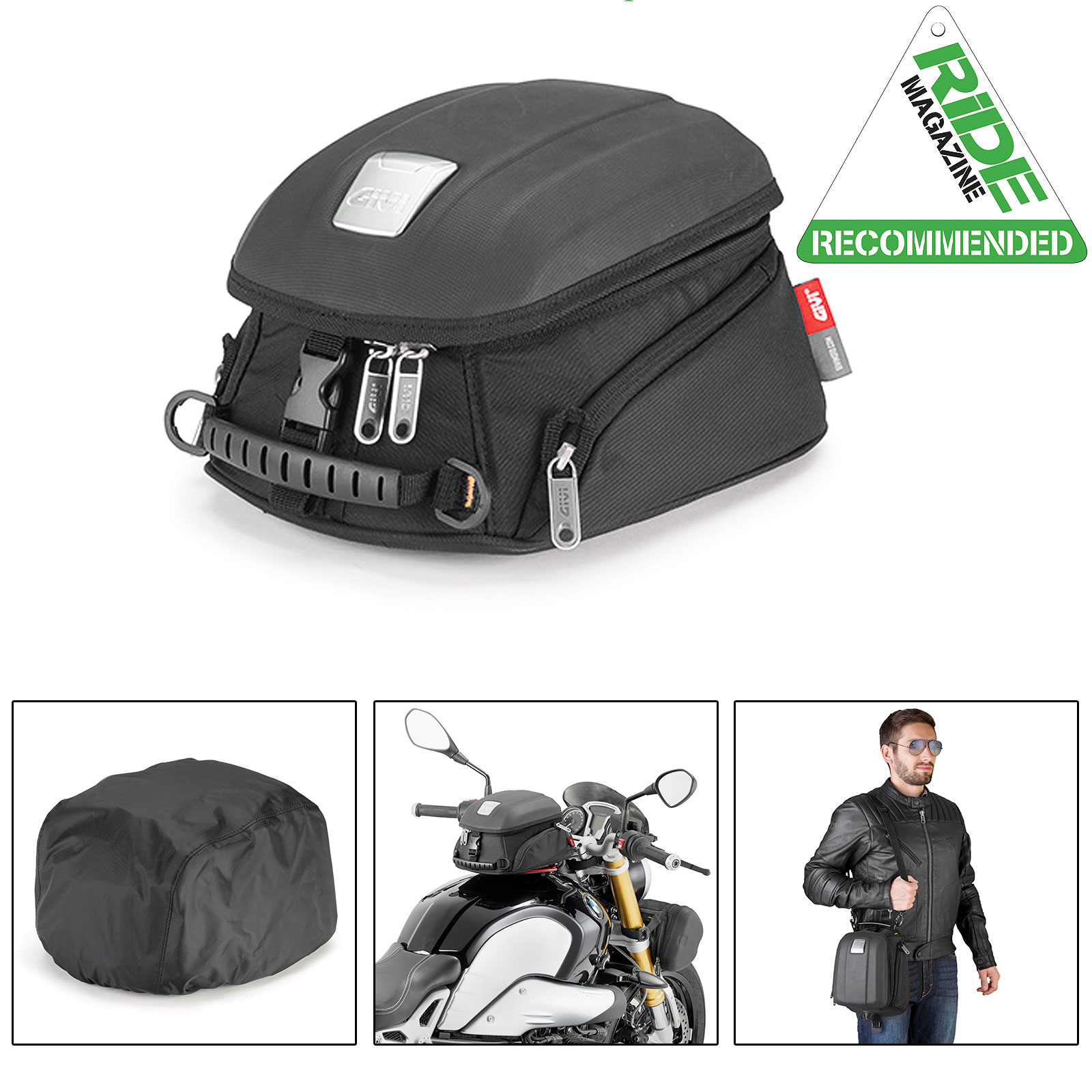 Givi MT505 Motorcycle Tank Lock Tank Bag 815L Black MT 505 eBay