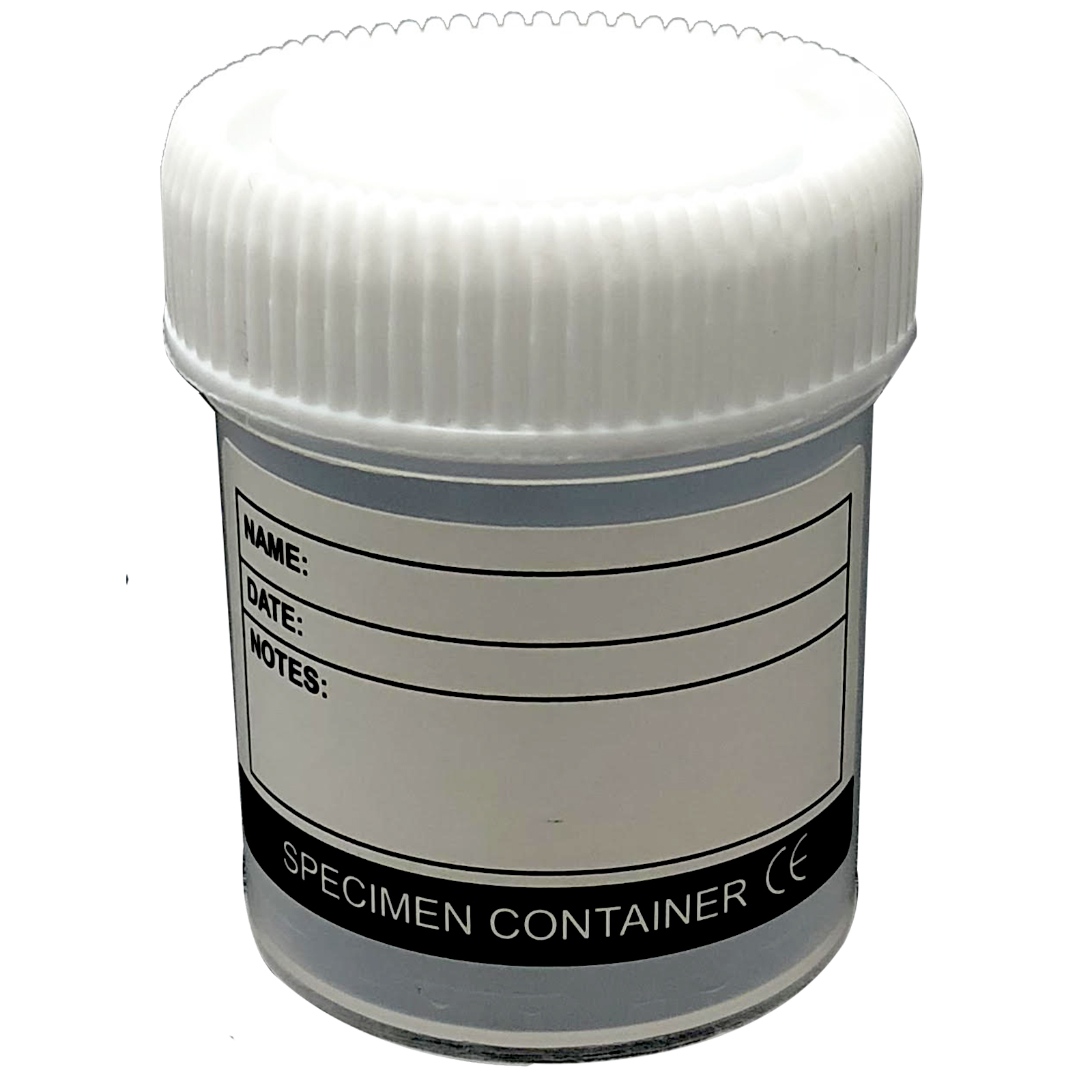 QUALICARE 60ML LABELLED SPECIMEN UNIVERSAL SAMPLE TEST CLEAR BOTTLE