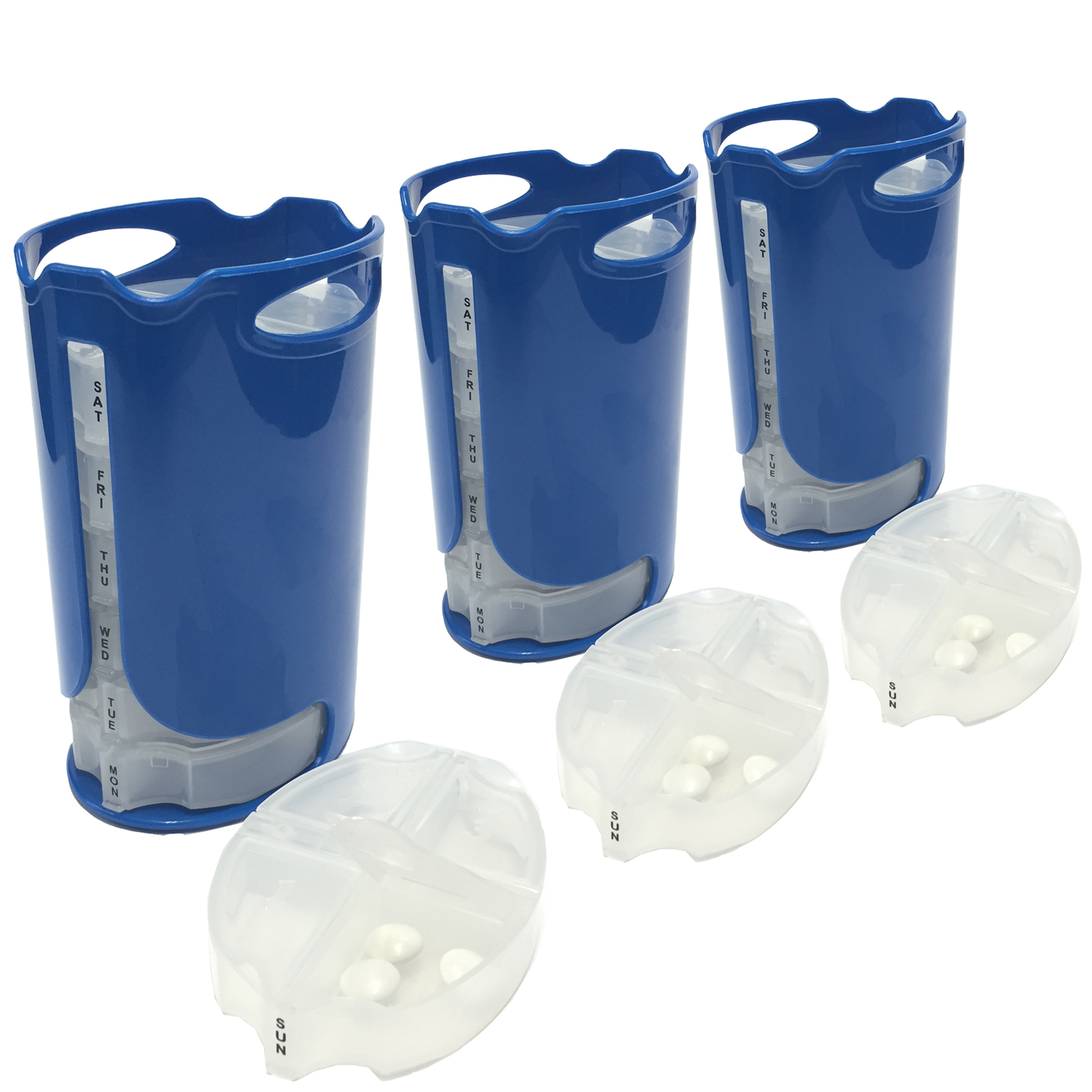 Medisure Healthcare Pill Stacker Triple Pack, 7 Day Shelf Table Stacker