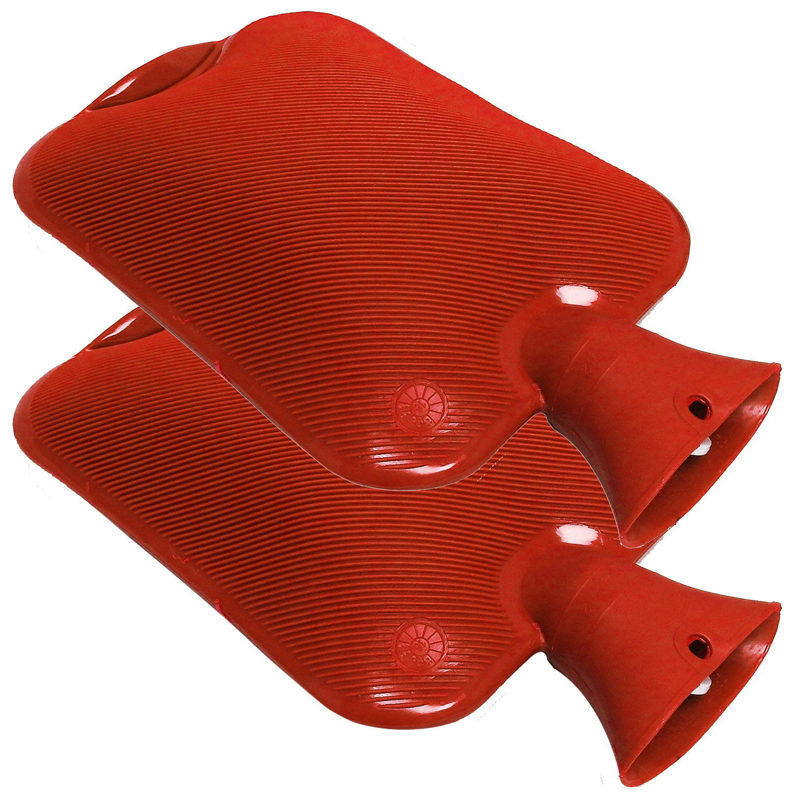 2x Sure Thermal Thermoplastic Durable Plain HWB Hot Water Bottles, Twin