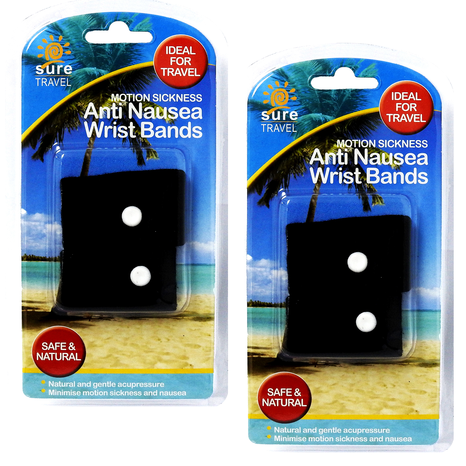 4 x Sure Travel AntiNausea Motion Travel Morning Sickness Car Sea Sick