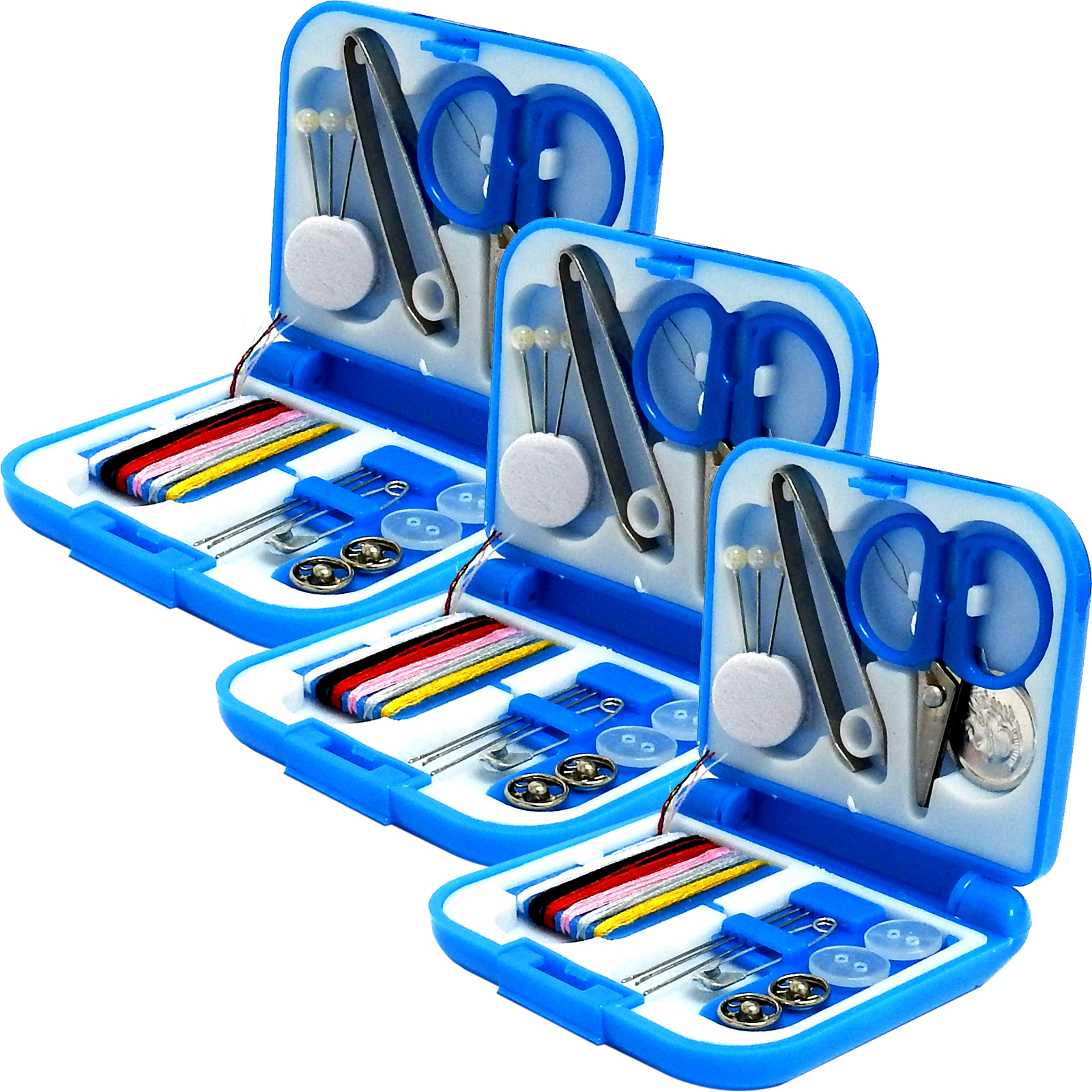 3x Sure Travel 14pc Mini Pocket Size Compact Carry Portable Sewing Kits