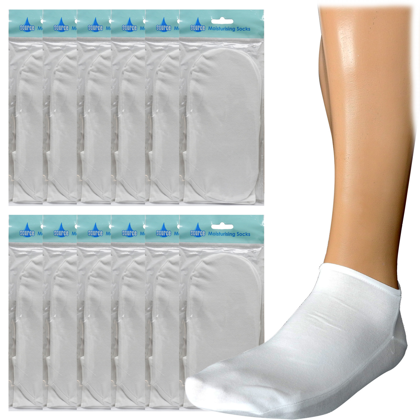 Source Healthcare Overnight Moisture Cream Retaining Socks Multi Pack