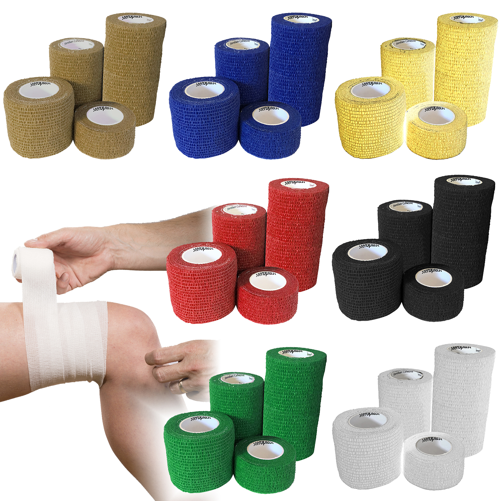 Steroplast Steroban Premium Cohesive Elastic Bandage Support First Aid Wrap eBay