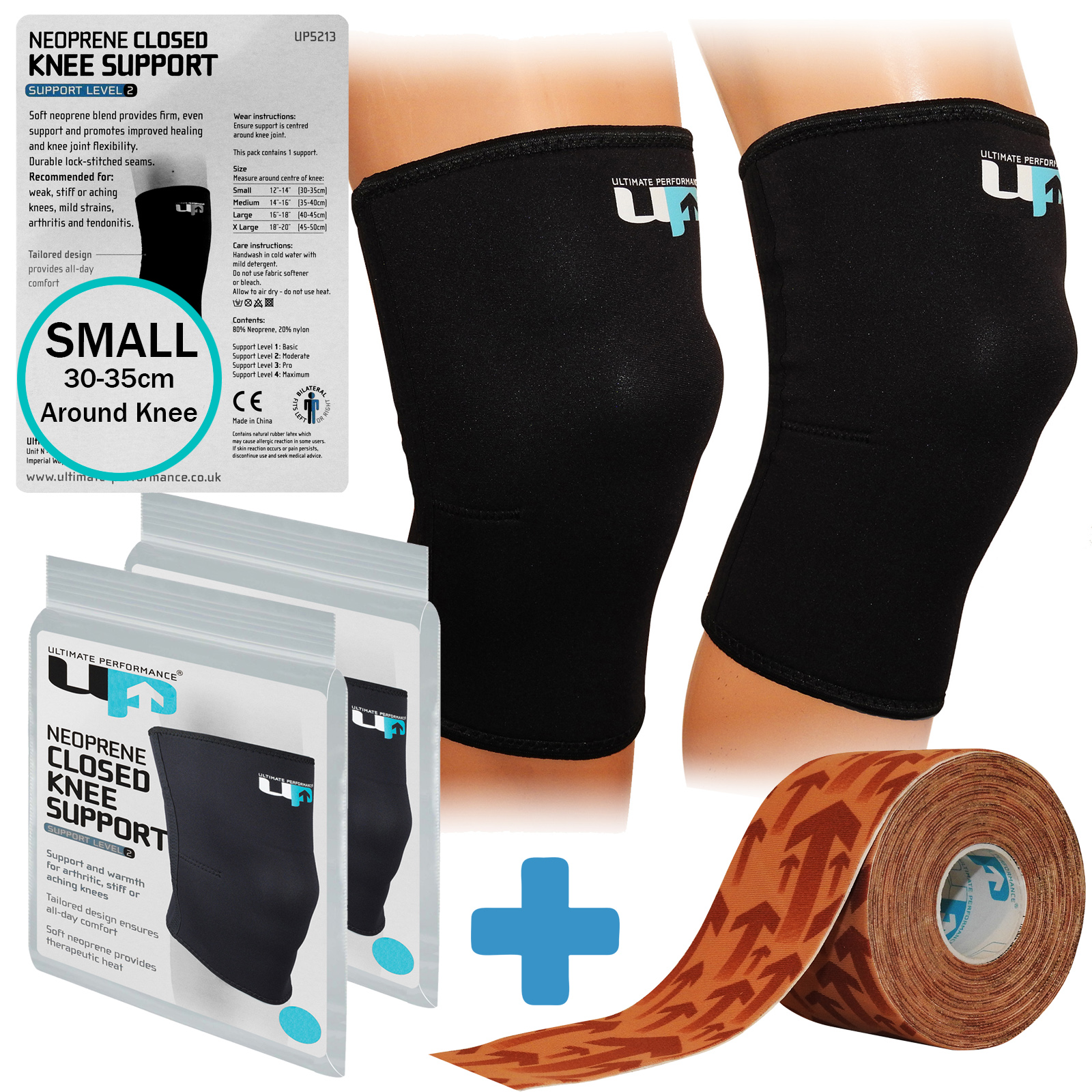 UP Football Rugby Sports Althletics Neoprene Knee Sleeve Support Twin