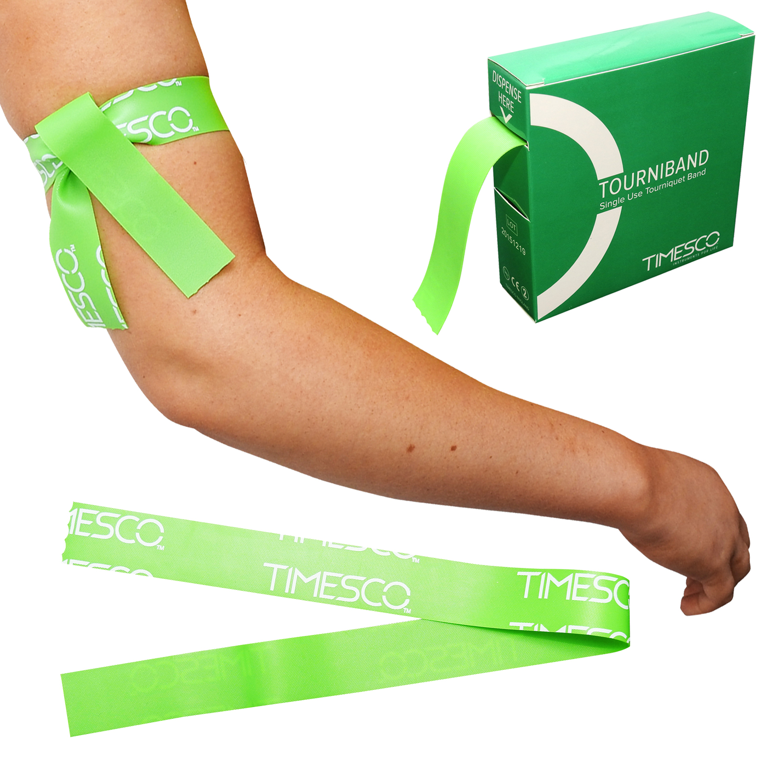 1 Box, 25 Easy Access Timesco Disposable Green First Aid Medical