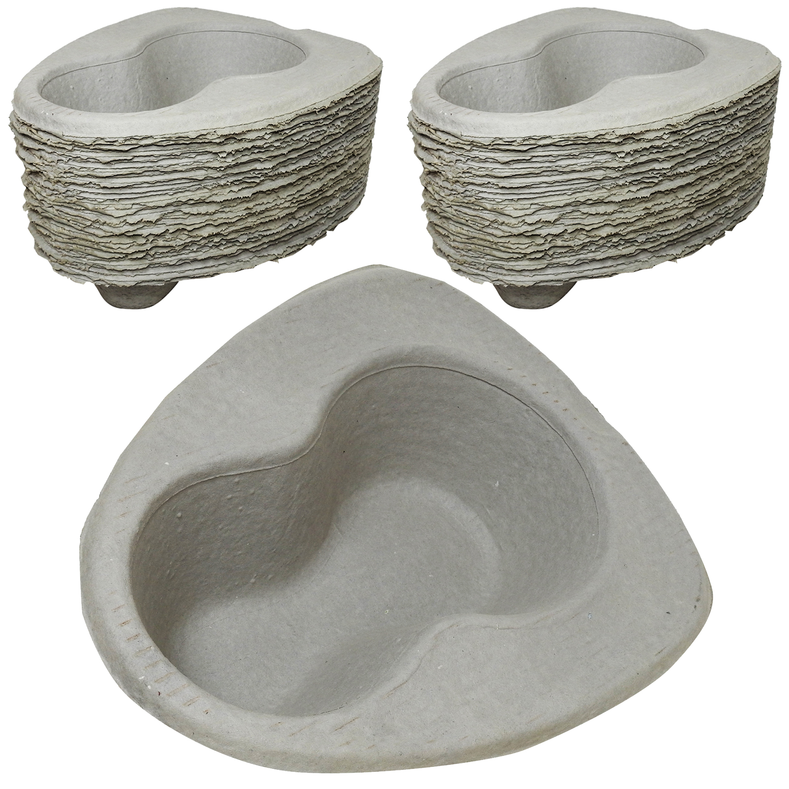 50x Caretex 2000ml Disposable Hospital Medical Cardboard Pulp Bed Pan