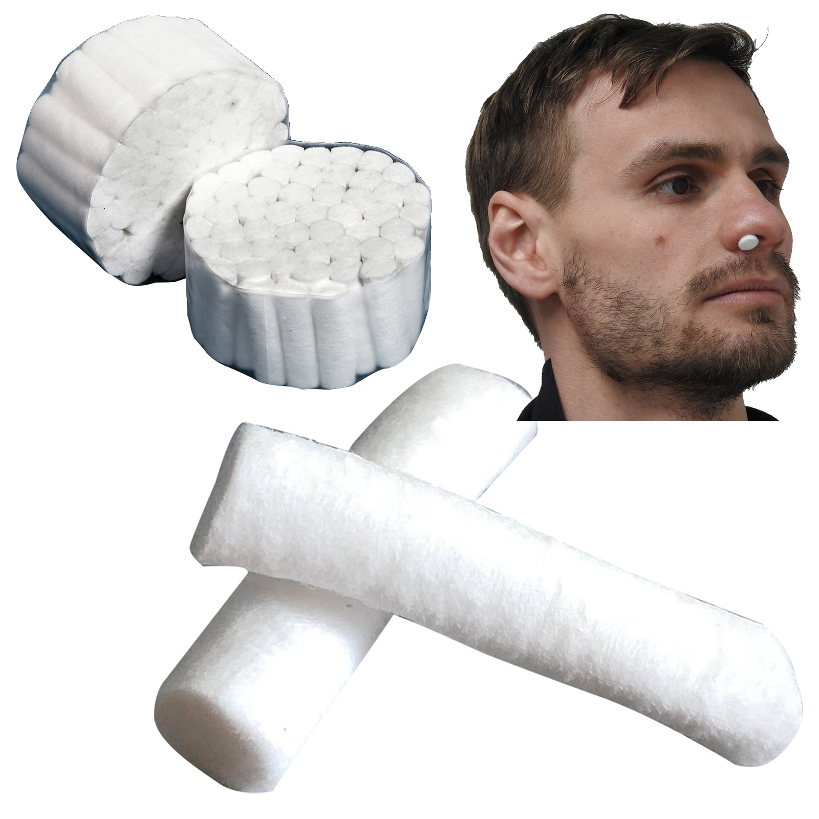 100 Steroplast 100 Cotton Wool Rugby MMA Contact Sports Nose Bleed