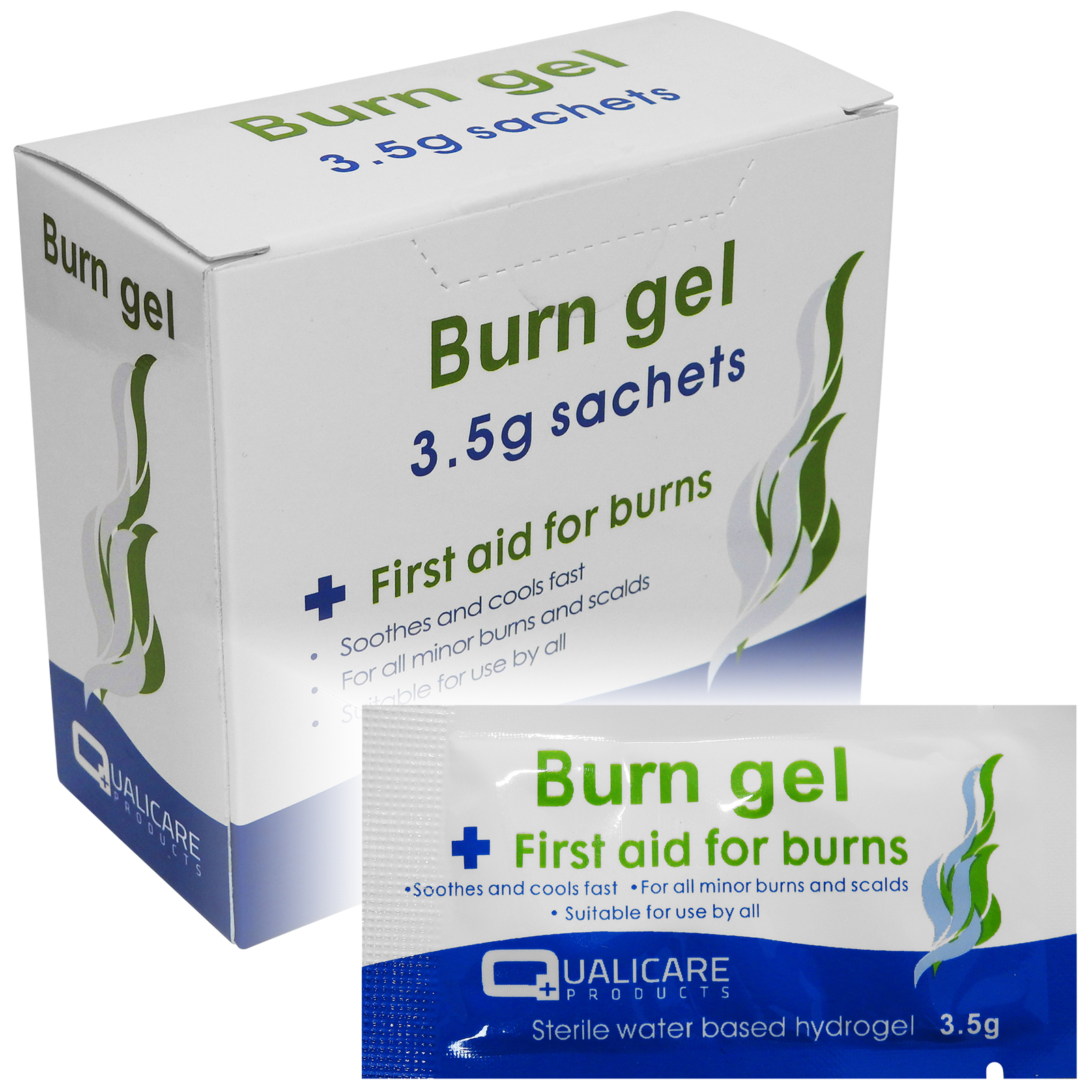 Qualicare 3.5g Burns Scalds Emergency First Aid Treatment Gel Sachets