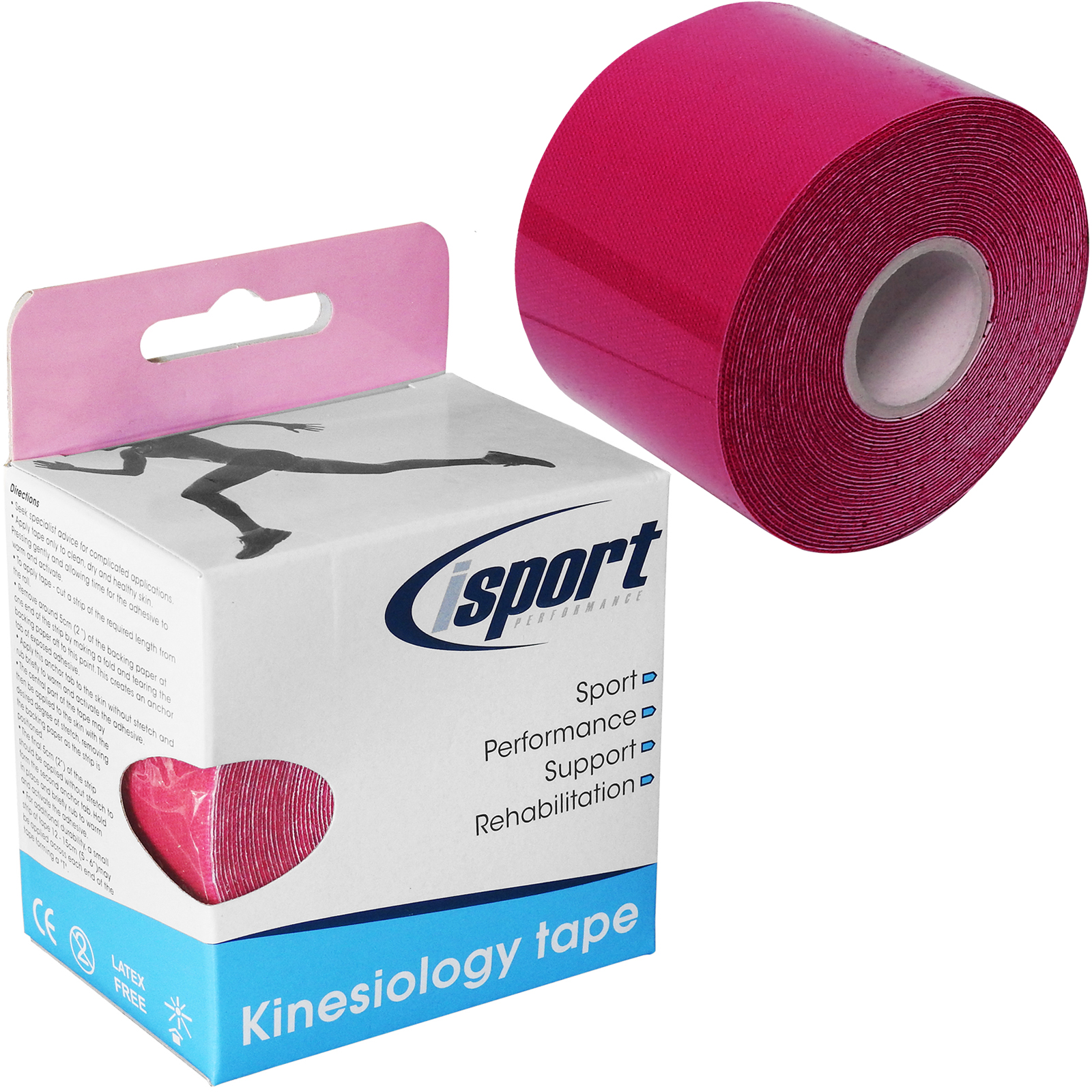Isport 5m Kinesiology Tape Pink Sports Physio Body Muscle Support