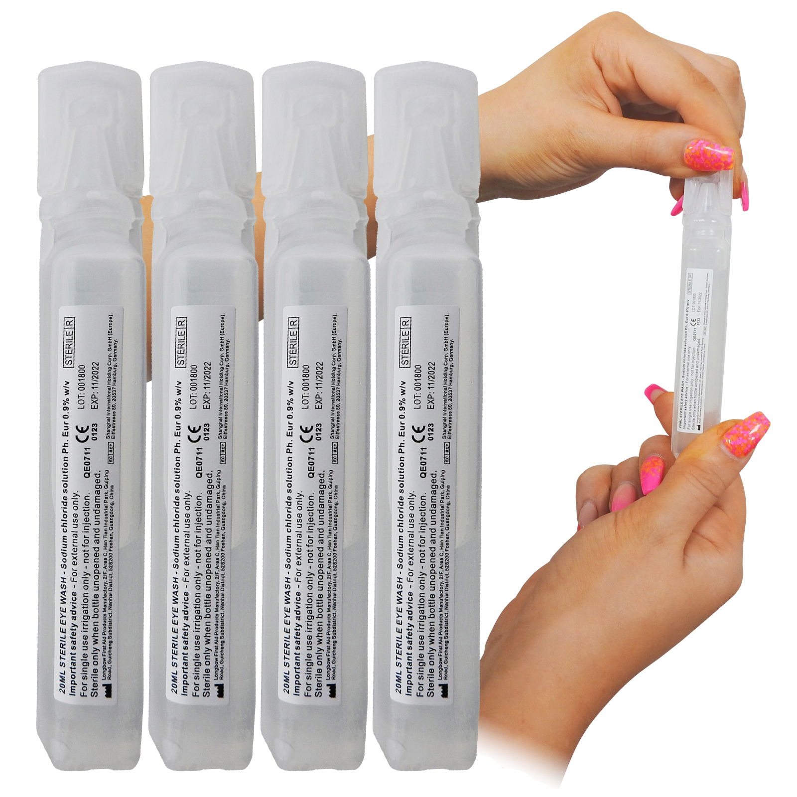 Qualicare Sterile Sodium Chloride First Aid Eyecare Eye Wash Solution