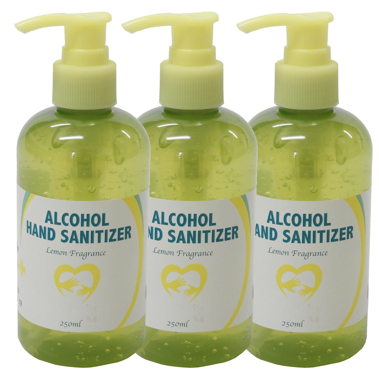 3 Bottles CMS Medical Lemon Fragranced Cleansing Alcohol Hand Sanitizer