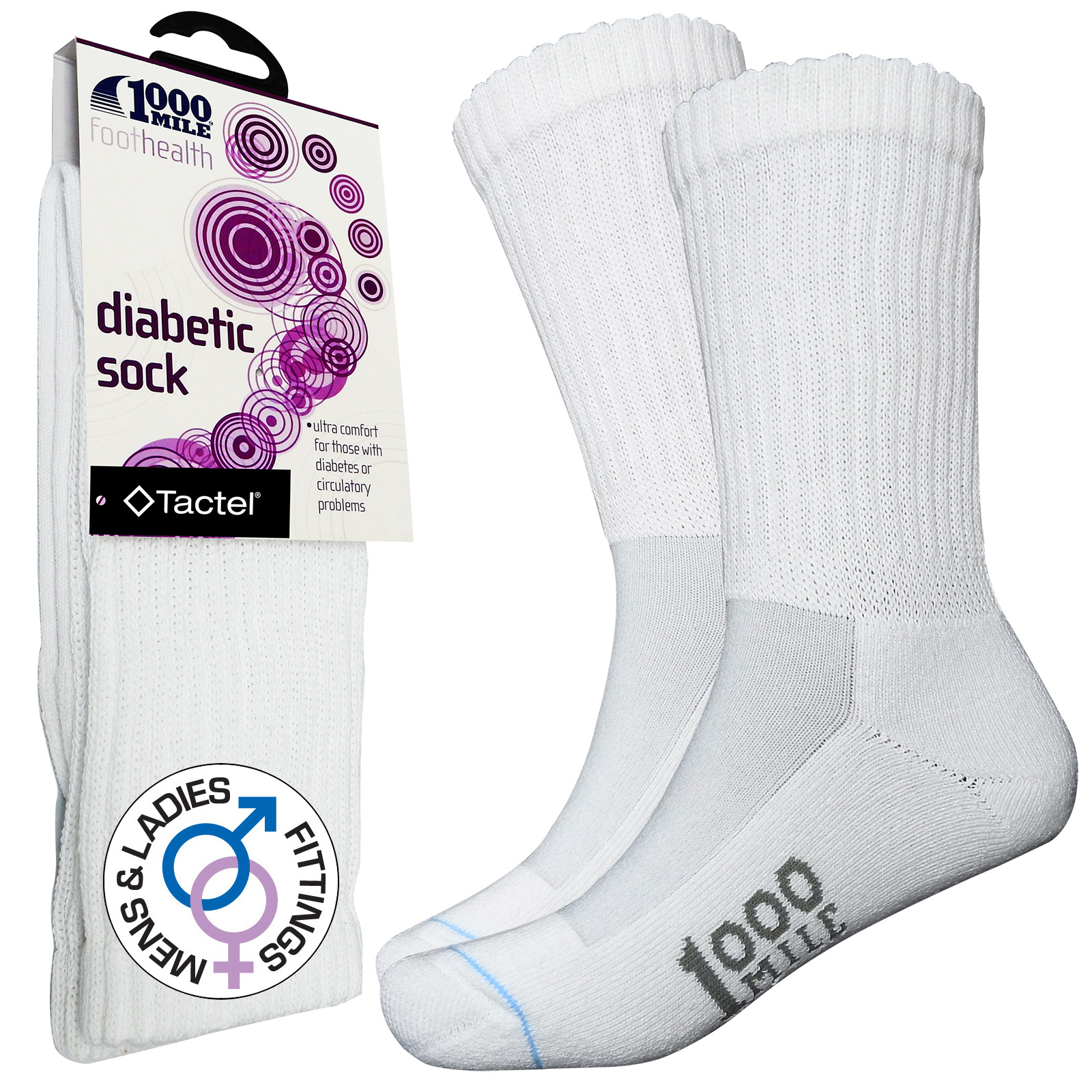 1000 Mile EXTRAWIDE Comfort Loose Fit Mens Womens Diabetic Cushioned