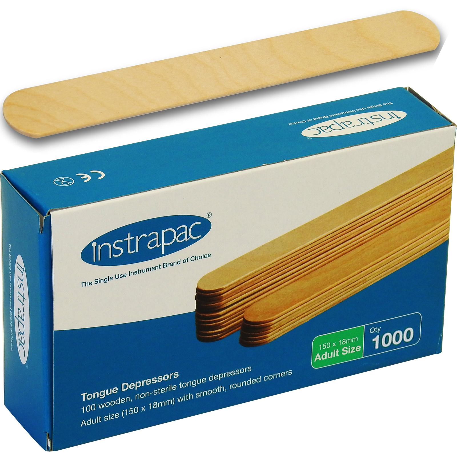 100 Instrapac Wooden Tongue Throat Examination Throat Inspection Sticks