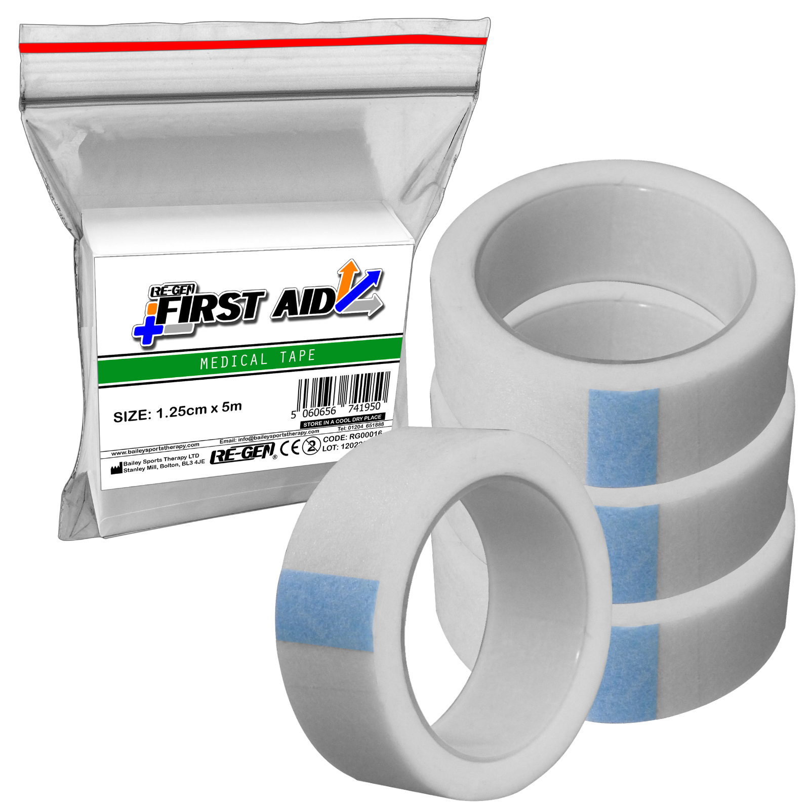 4 Pack REGEN First Aid Microporous Medical Bandage Support Tape, 1