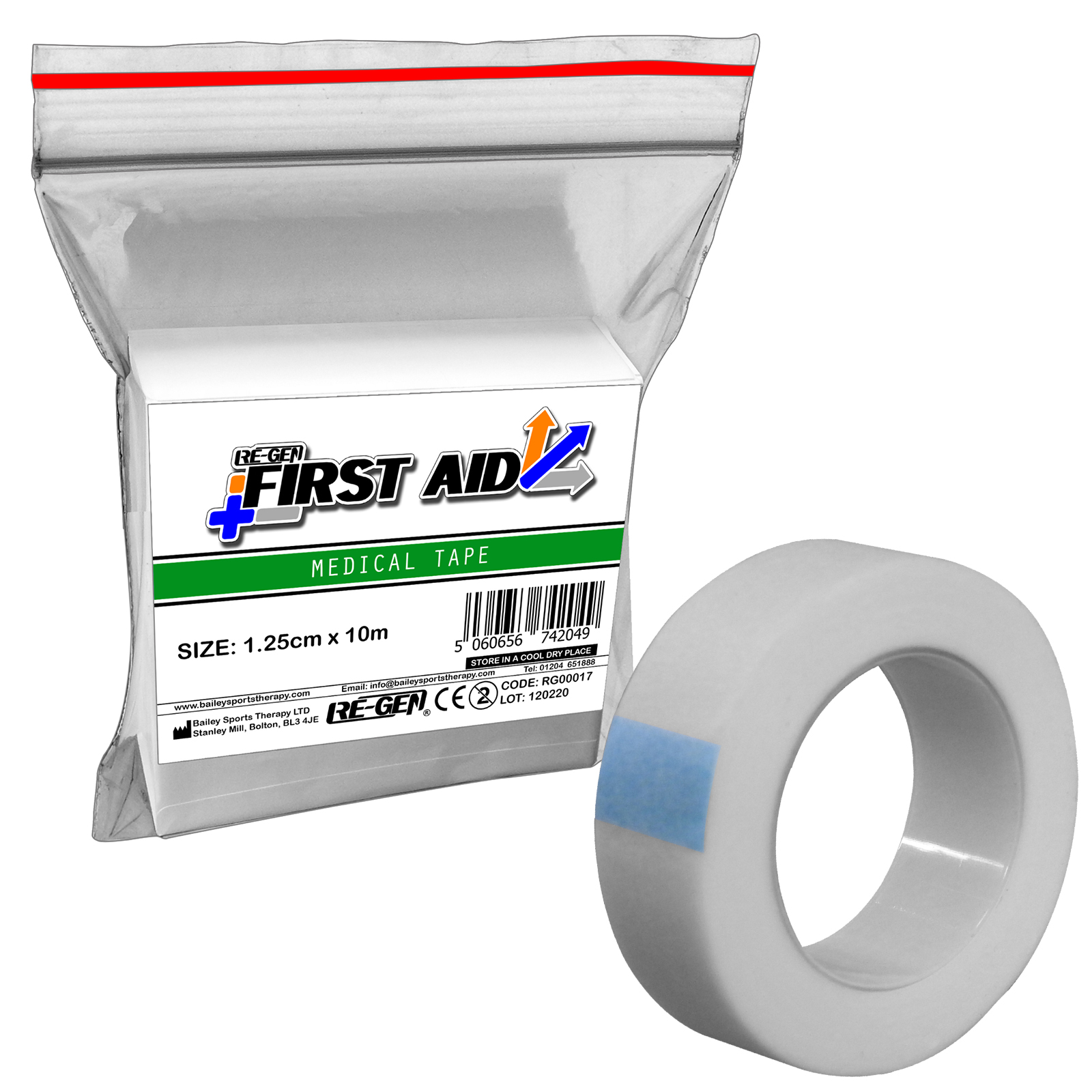 REGEN First Aid Low Allergy Premium MicroPore Medical Tape 1.25cm x