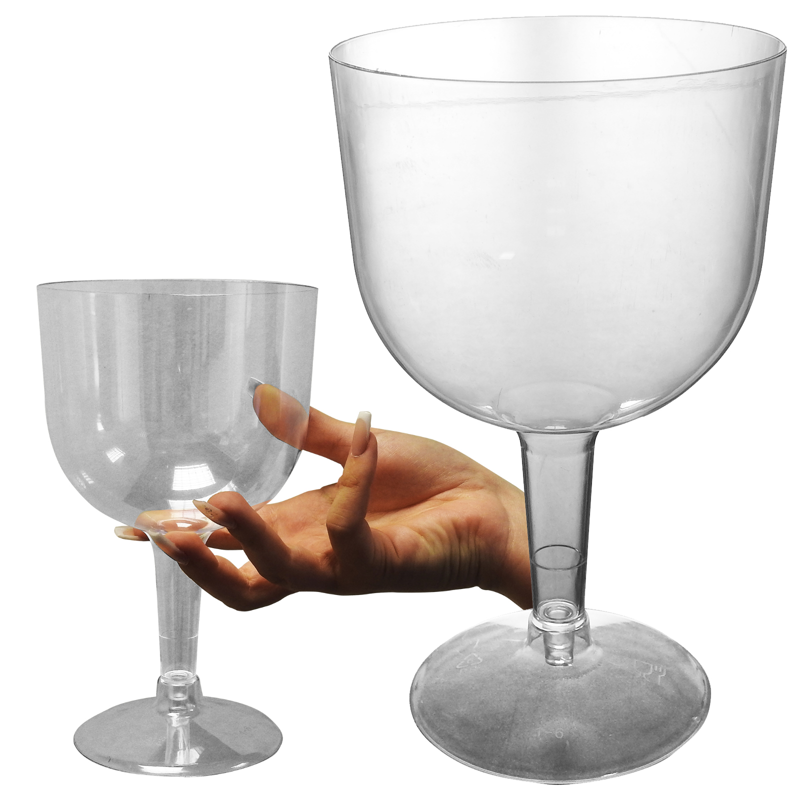 large plastic glasses