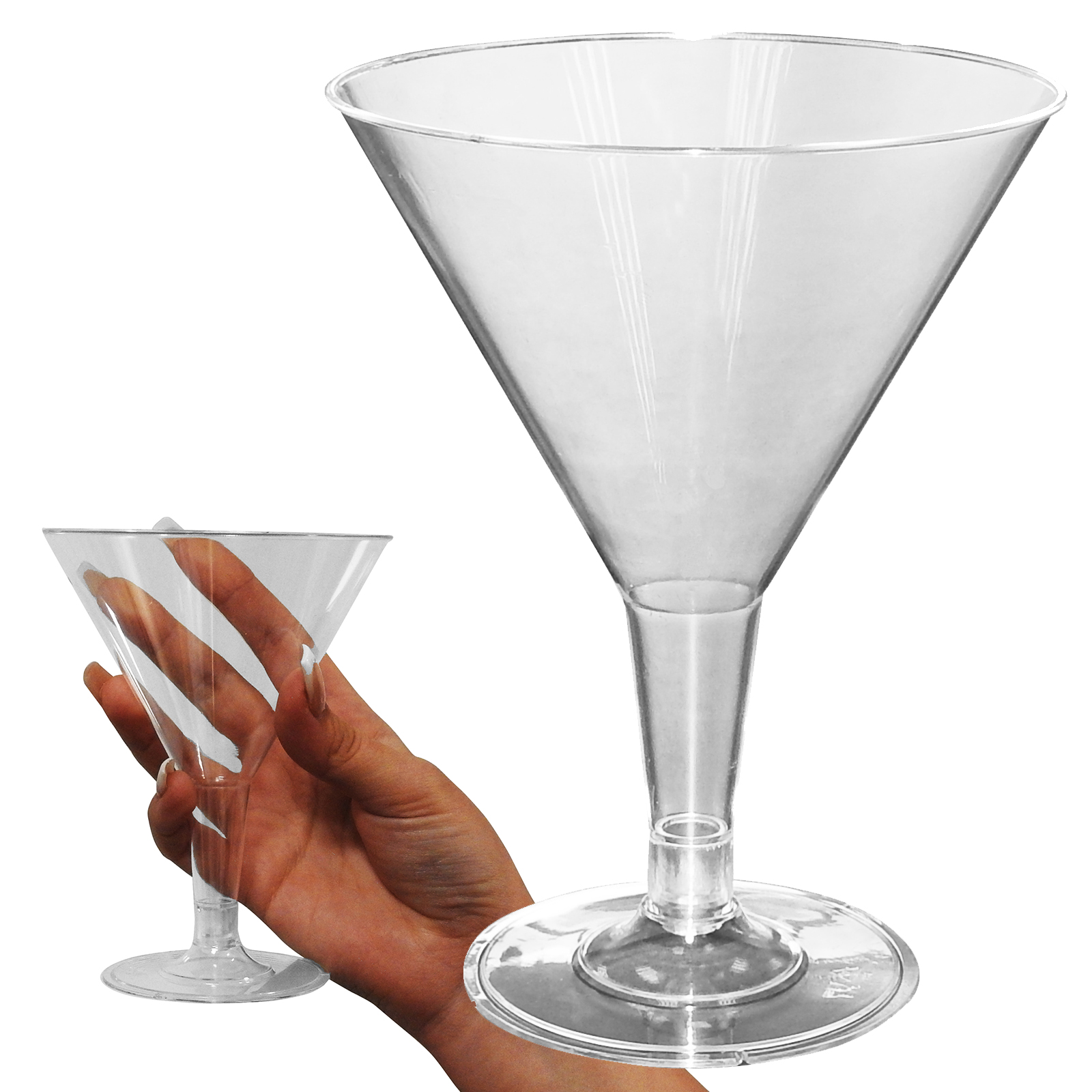 Professional Catering Grade Plastic Disposable Martini Goblet Party