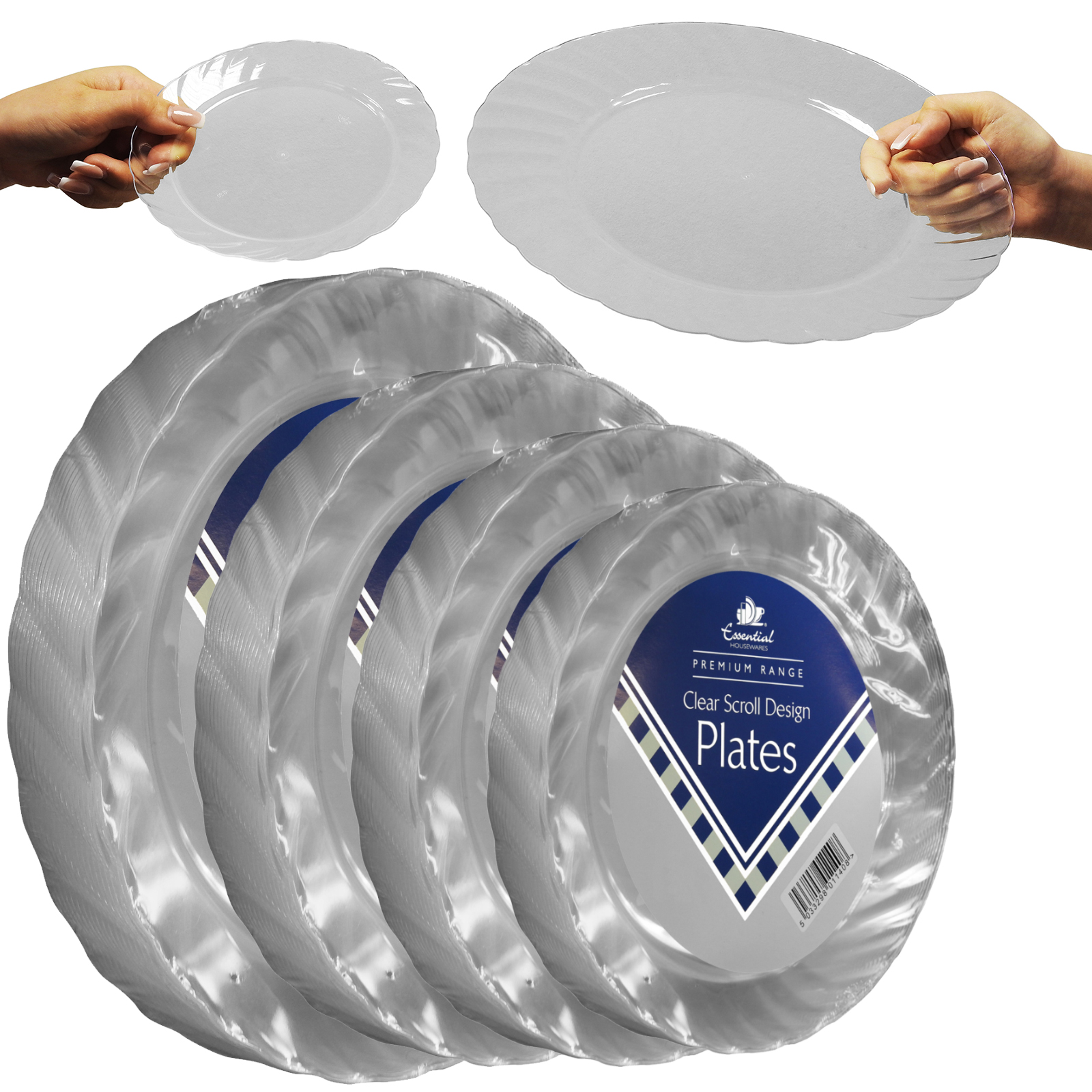 clear plastic dinner plates