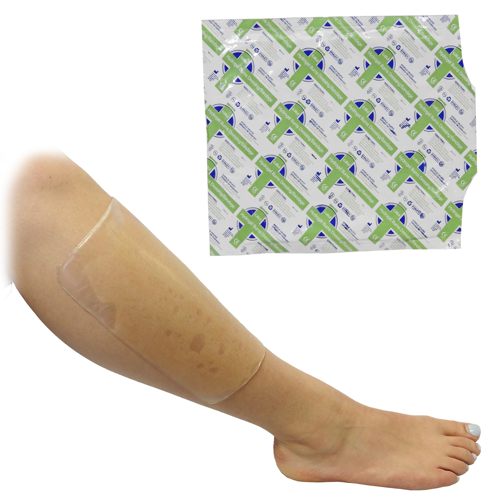 2x CMS Medical Instant Cooling Burn Scald Relief Sterile Hydrogel Pad