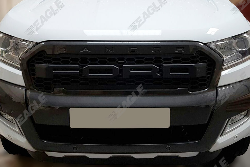 Ford Ranger T6 Wildtrak Front Grille Upgrade Raptor Style - BLACK ...