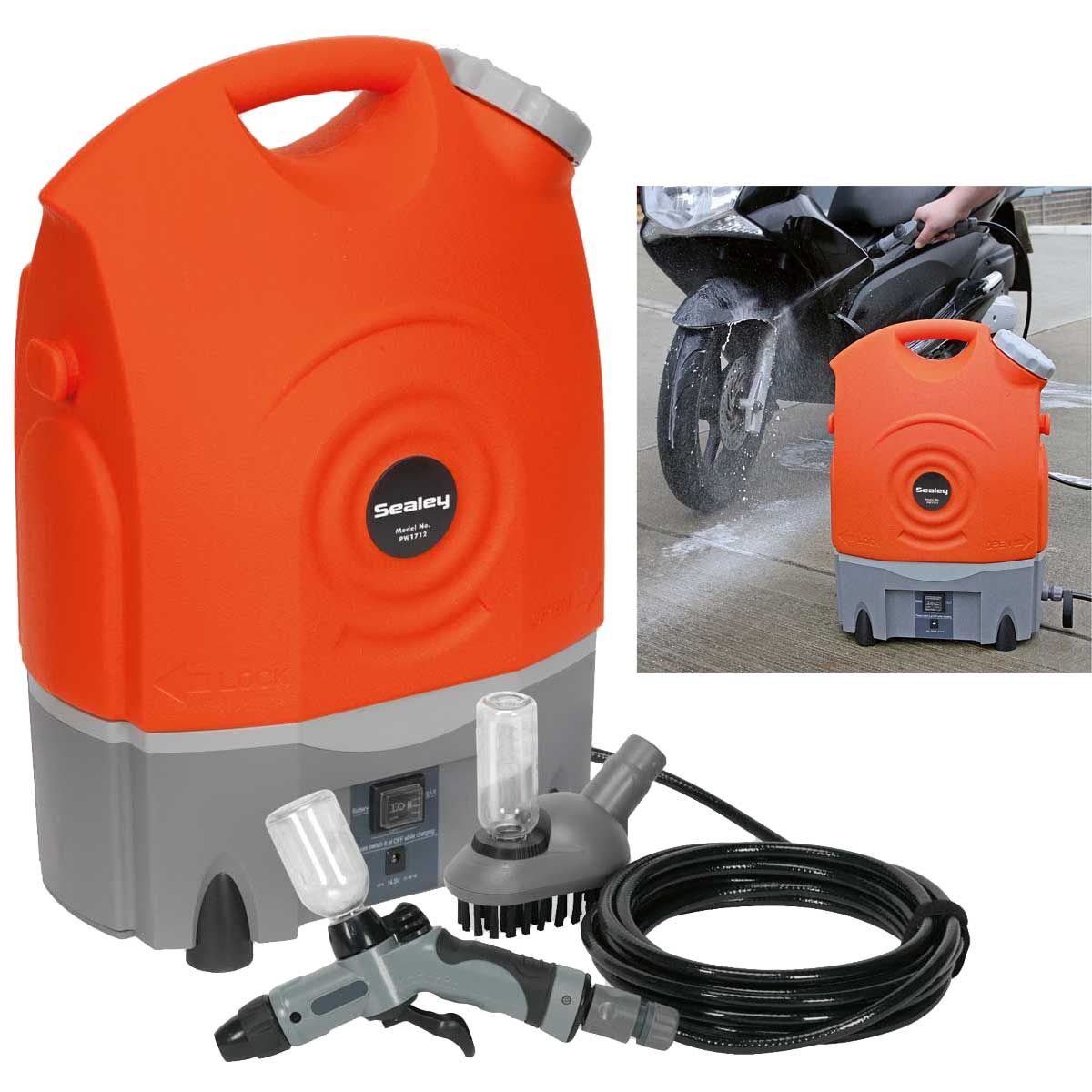 Sealey PW1712 Cordless Pressure Washer 12V Rechargeable | Sealey PW1712 ...