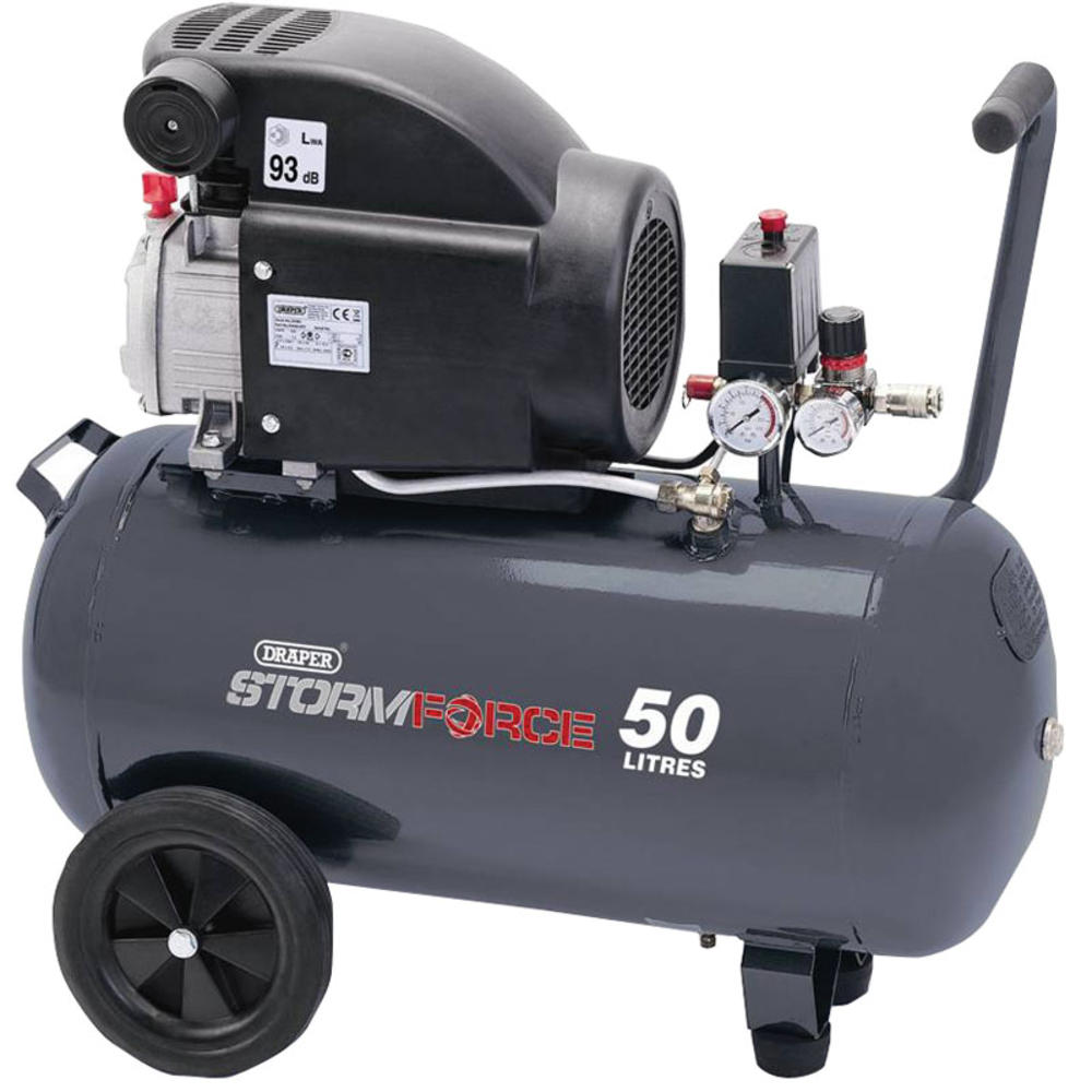 BK 50L Air Compressor (1.5kW)//Draper 30886 DA50/207/BK 50L Air