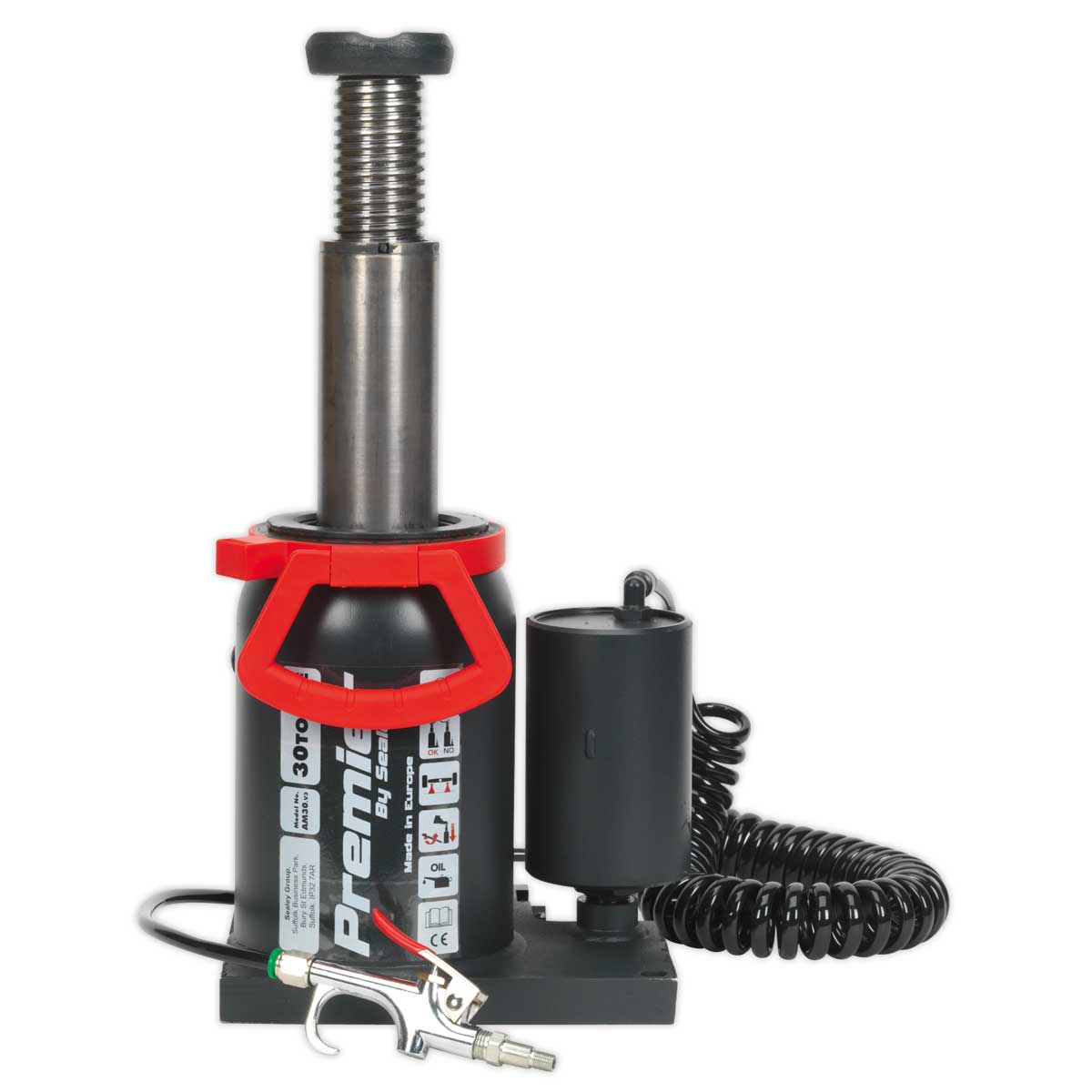 /Sealey AM30 Bottle Jack 30 Tonne Manual/Air Hydraulic | /Sealey AM30 ...